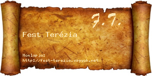 Fest Terézia névjegykártya