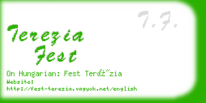 terezia fest business card